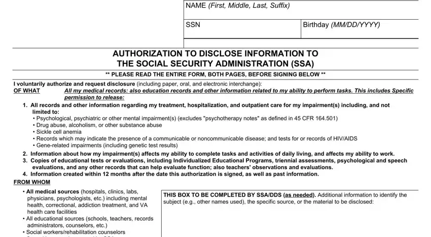 printable social security forms ssa 827 spaces to fill in