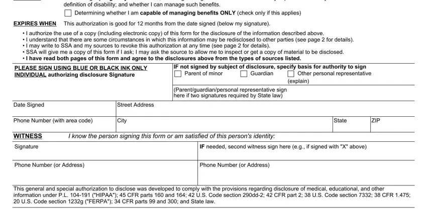 part 2 to completing printable social security forms ssa 827