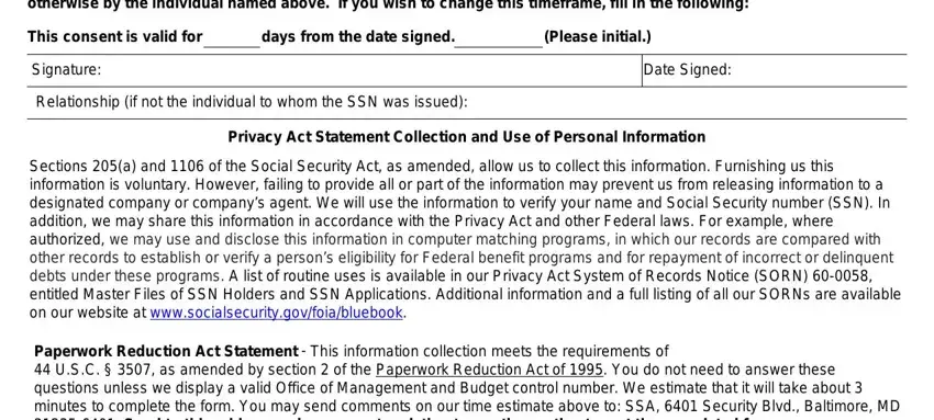step 2 to filling out ssa89 verification form