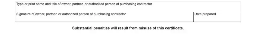 st 120 1 Type or print name and title of, Signature of owner partner or, Date prepared, and Substantial penalties will result fields to fill out