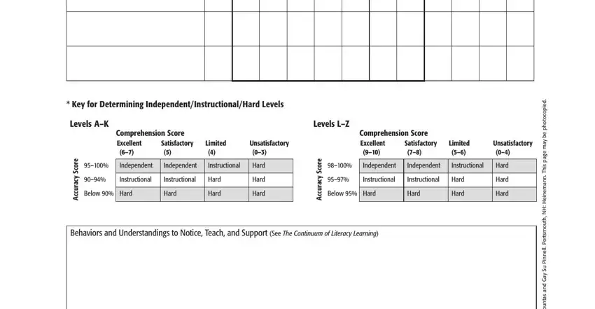 Finishing Form Summary Sheet part 2
