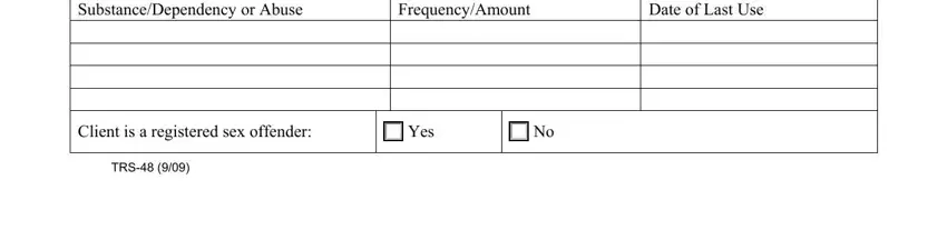 stage 3 to filling out Form Trs 48