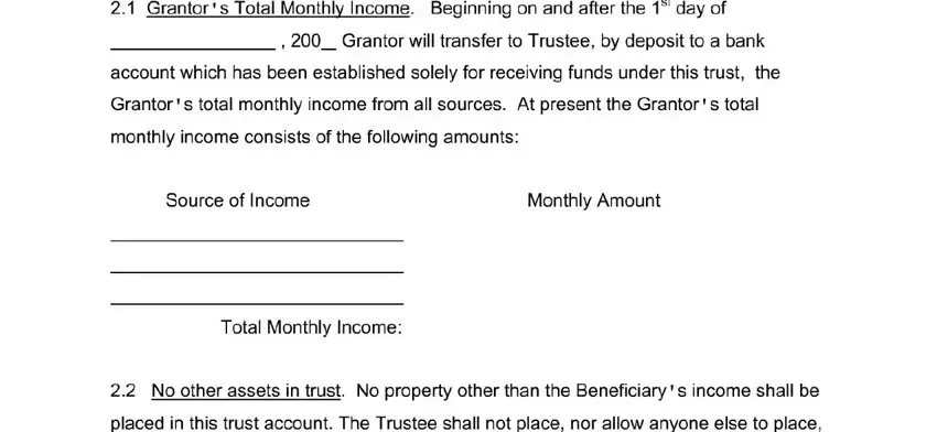 Filling in form qualified income stage 3