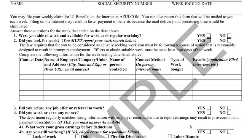 completing reemployment step 1