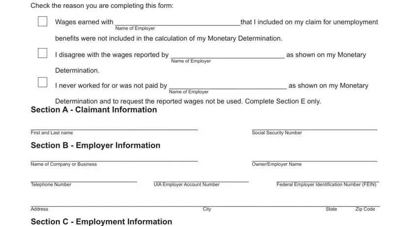 Entering details in uia affairs unemployment part 2