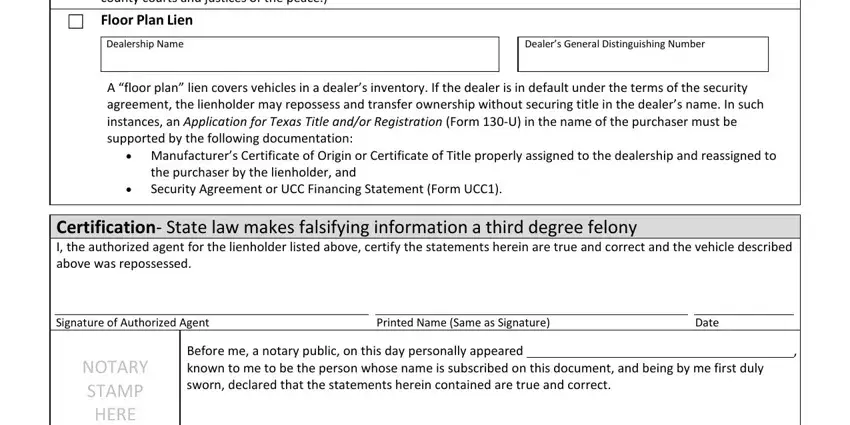 Finishing texas dmv form vtr 264 part 2