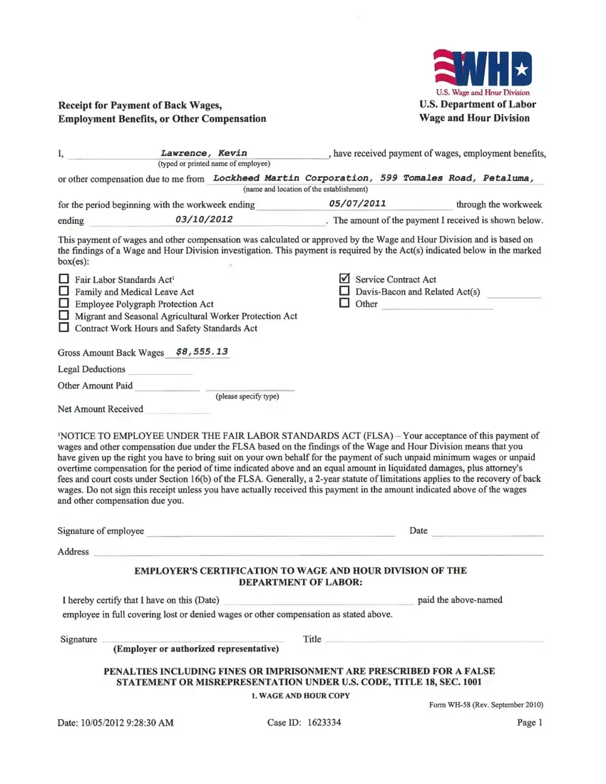 Form Wh 58 ≡ Fill Out Printable PDF Forms Online