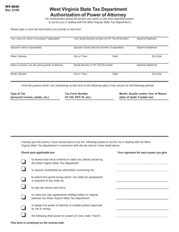 Form Wv 2848 Preview