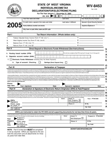 Form WV-8453 Preview