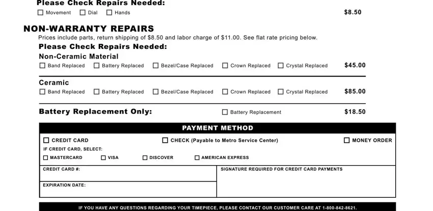 part 4 to finishing metro service watch repair form