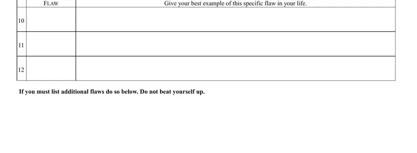 step 4 to filling out aa 4th step worksheets