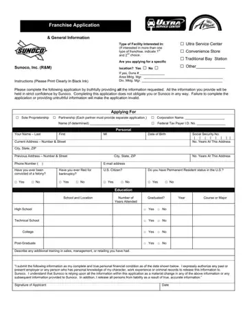 Franchise Application Form Preview