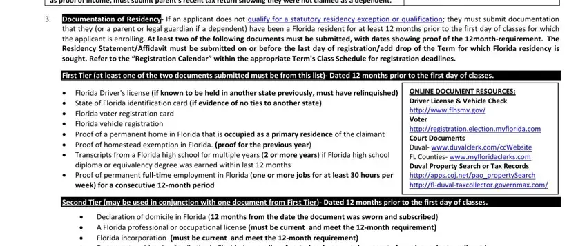 Filling in florida fscj affidavit form stage 2