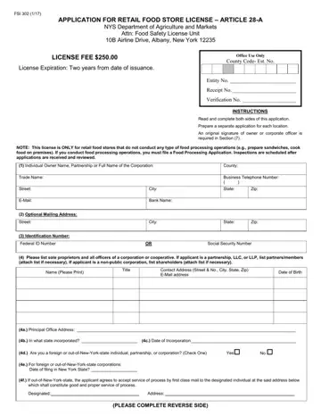 Fsi 302 Form Preview