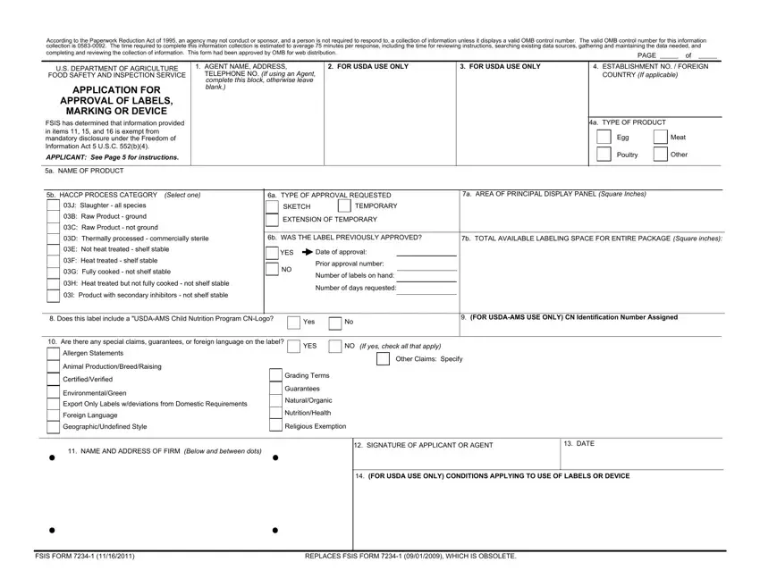 Fsis Form 7234 1 first page preview