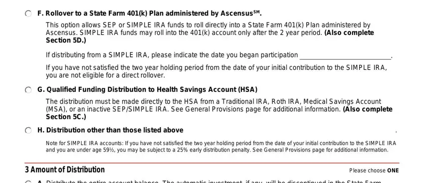 Finishing state farm distribution request form step 3