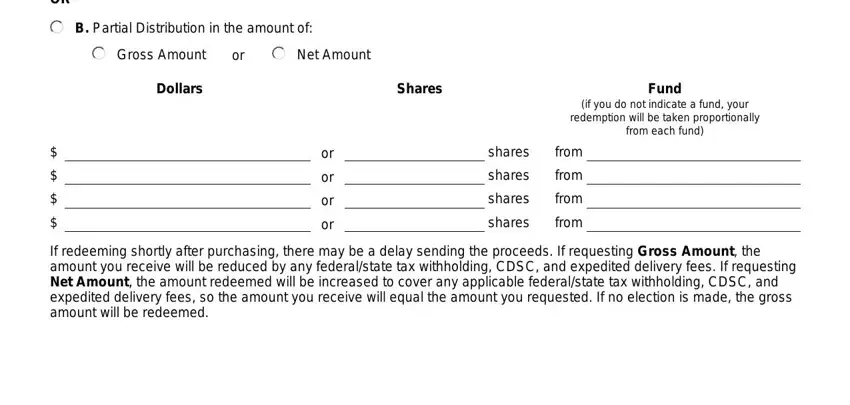 Entering details in state farm distribution request form part 4