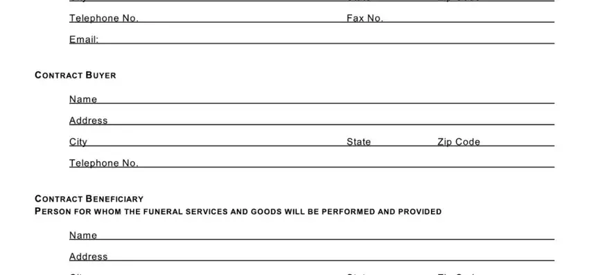 step 2 to completing funeral home contract template