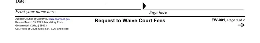 step 3 to entering details in Fw 001 Form