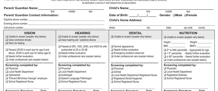 stage 1 to filling in ga form 3300