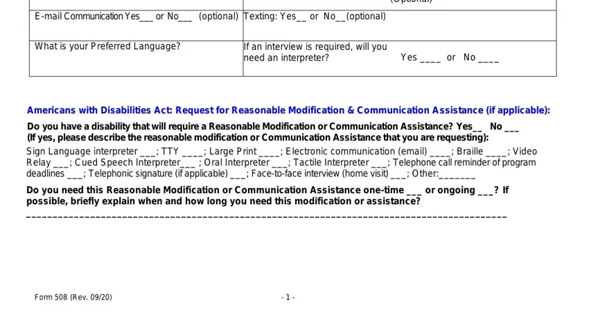 step 2 to completing form 508 food stamp