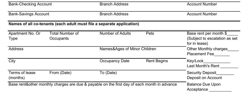 step 2 to entering details in greater boston rental application