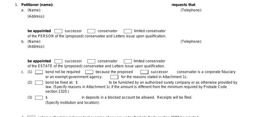 Completing appointment probate step 2