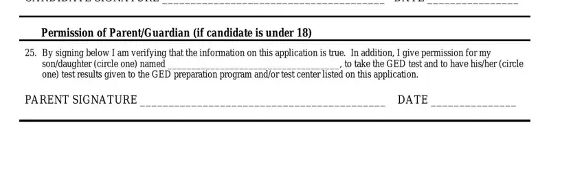 Filling in ged test dates and application part 5