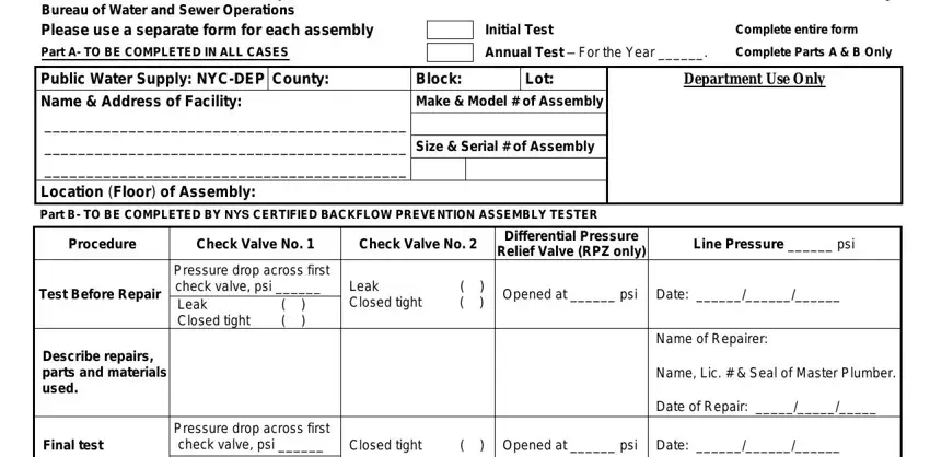 example of gaps in dep gen 215 test report form