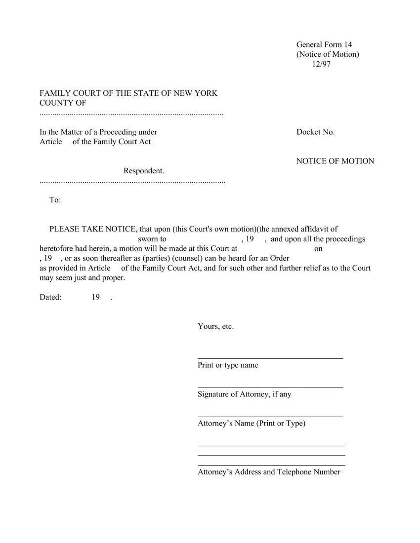 General Form 14 Fill Out Printable PDF Forms Online