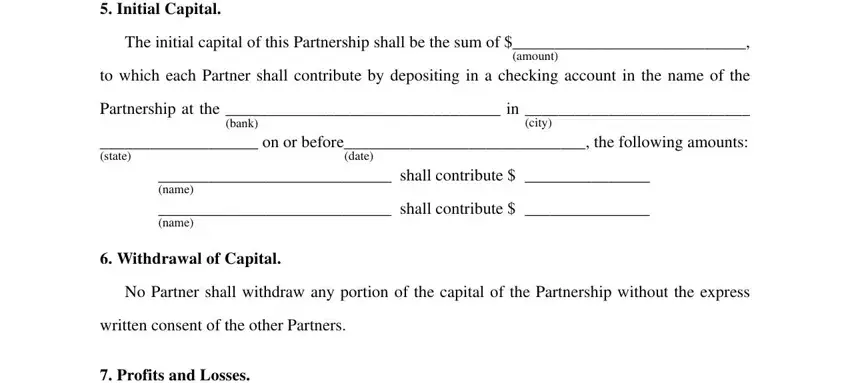 Completing sample partnership agreement pdf part 3