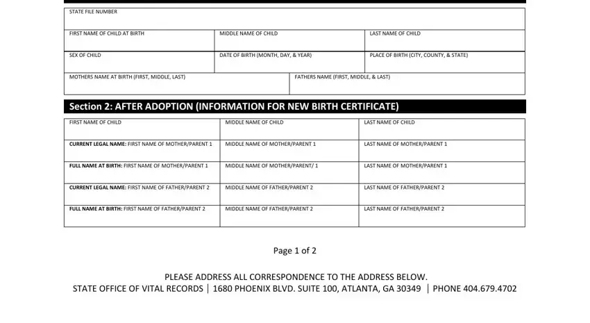 entering details in georgia petition for adoption form part 1