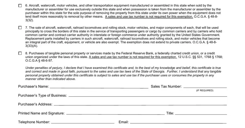 Completing georgia sales and use tax stage 2