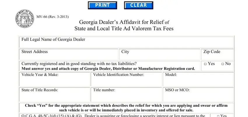 example of fields in mv66 form