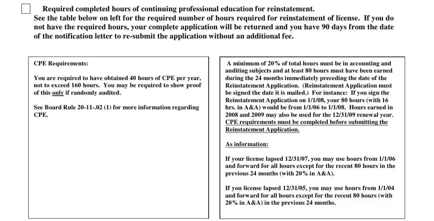 Entering details in lpn license ga step 2