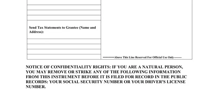 gift deed form spaces to fill in