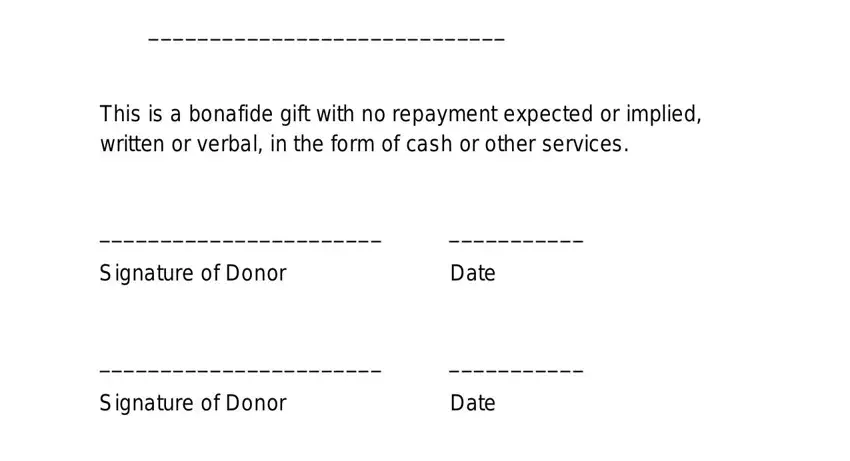 Completing sample gift of equity letter stage 2