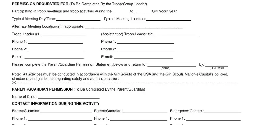 part 1 to filling out permission gsnorcal