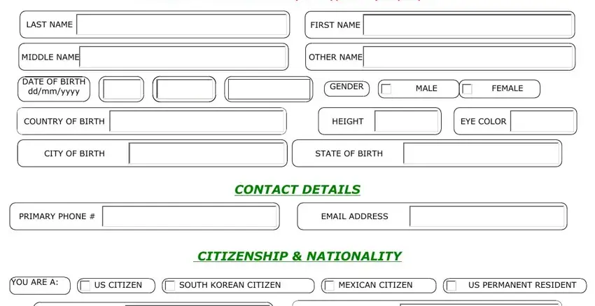 Global Entry Application Form ≡ Fill Out Printable PDF Forms Online