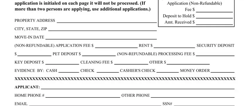 rental glvar application empty spaces to consider