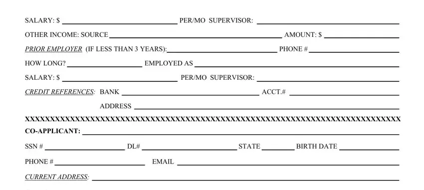 Filling in rental glvar application stage 4