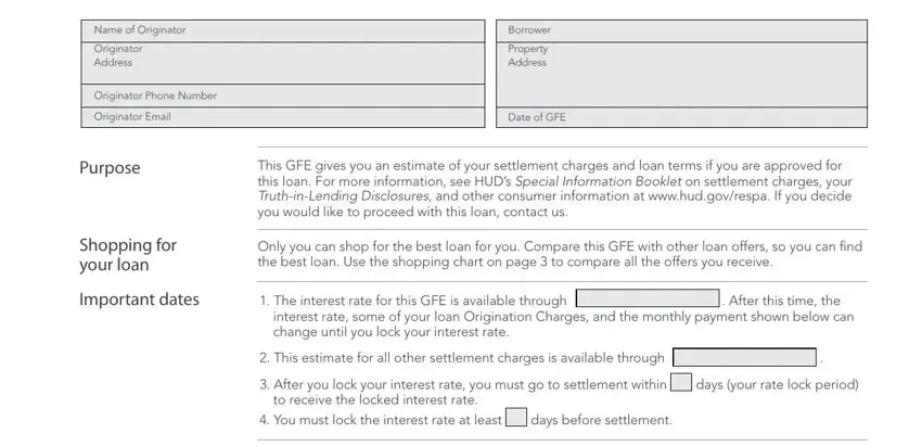 part 1 to completing good faith estimate template