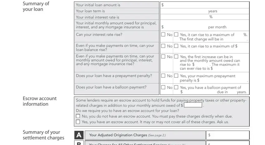 Completing good faith estimate template stage 2