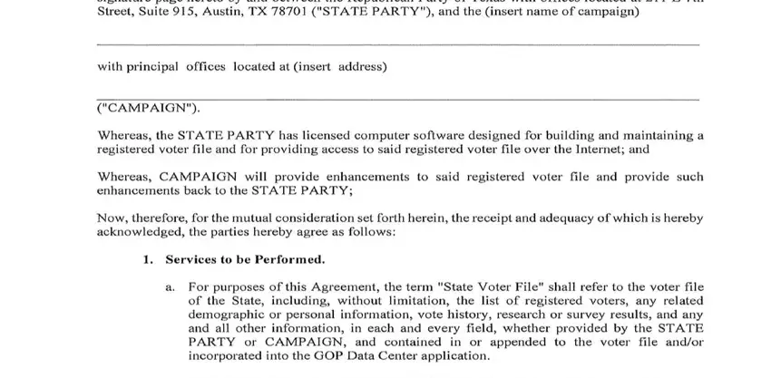 Filling in gop form step 3