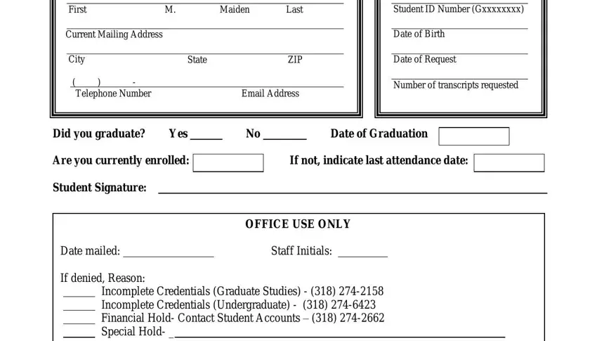 Finishing grambling state university transcript request stage 2