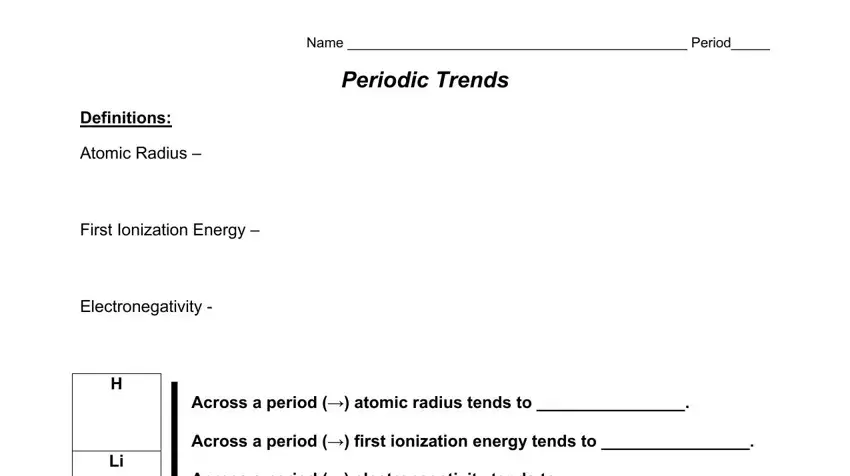 completing graphing periodic trends worksheet answers step 1