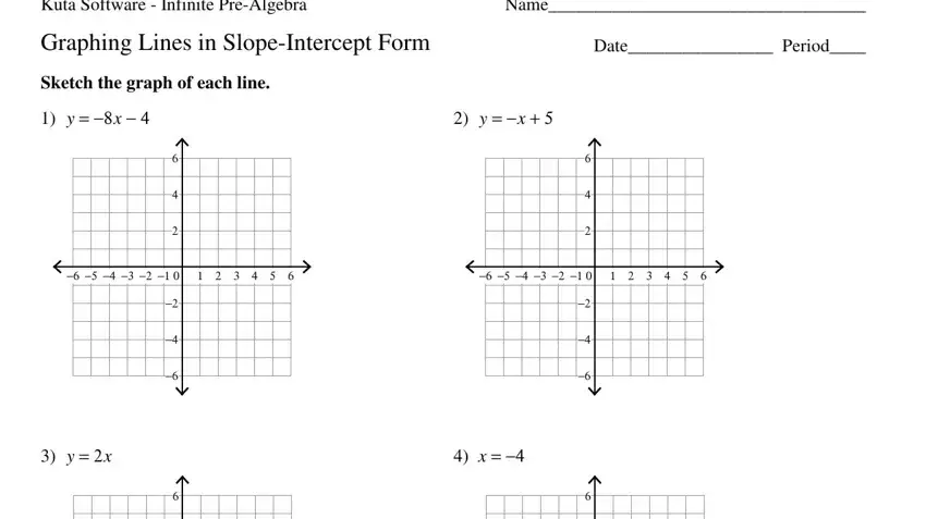 portion of blanks in graphing linear equations worksheet doc