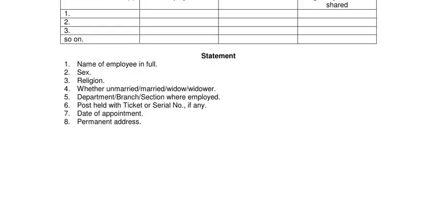 step 2 to filling out form f gratuity nomination form sample filled