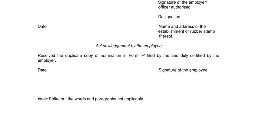 Finishing form f gratuity nomination form sample filled stage 4