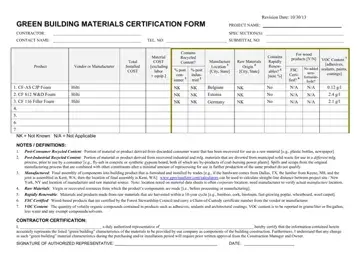 Green Building Materials Certification Form Preview